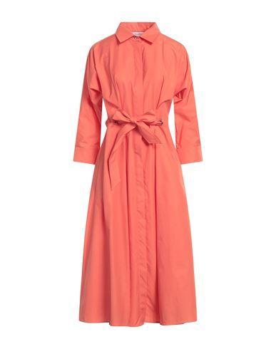 MAX MARA Woman Midi Dress Orange Size 8 Cotton Product Image