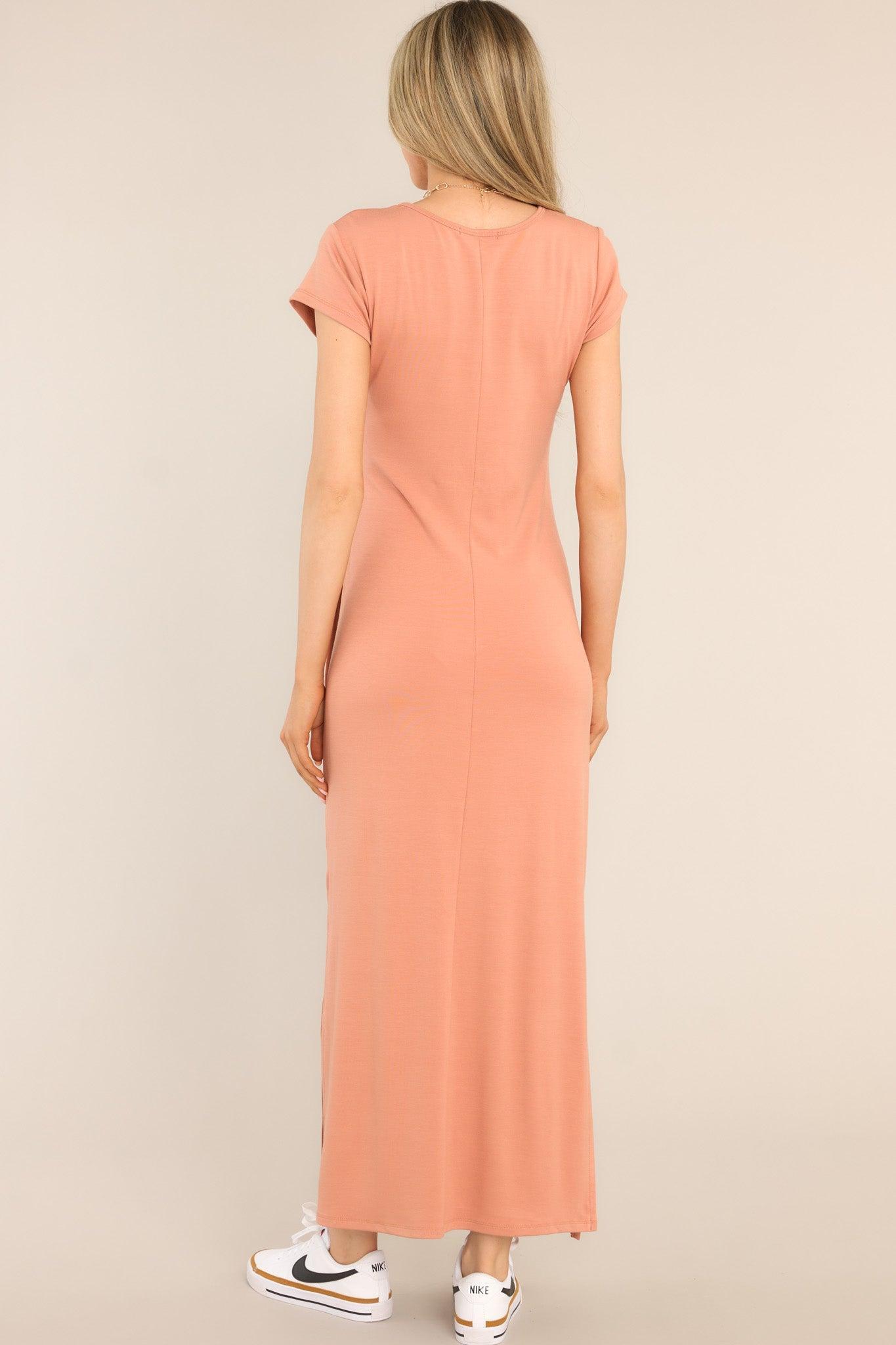 Closet Classic Apricot Maxi Dress Orange Product Image