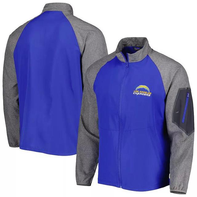 Mens Dunbrooke Royal Los Angeles Chargers Hurricane Raglan Full-Zip Windbreaker Jacket Product Image