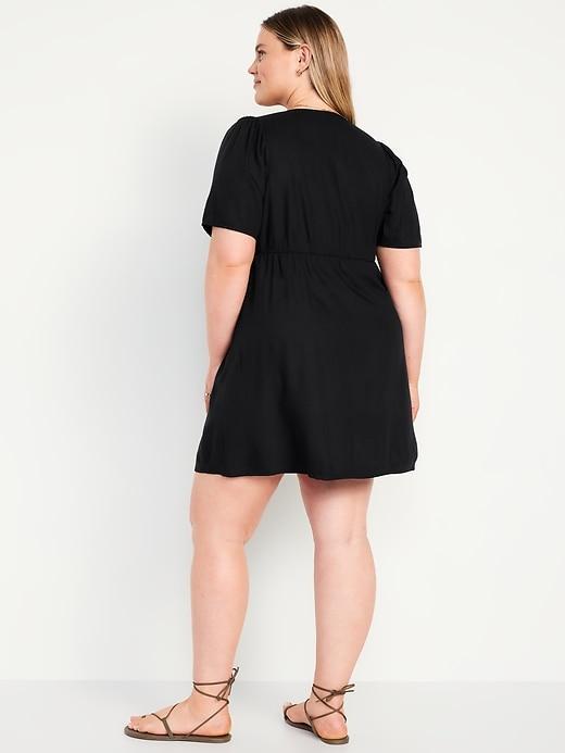 Button-Down Crepe Mini Dress Product Image