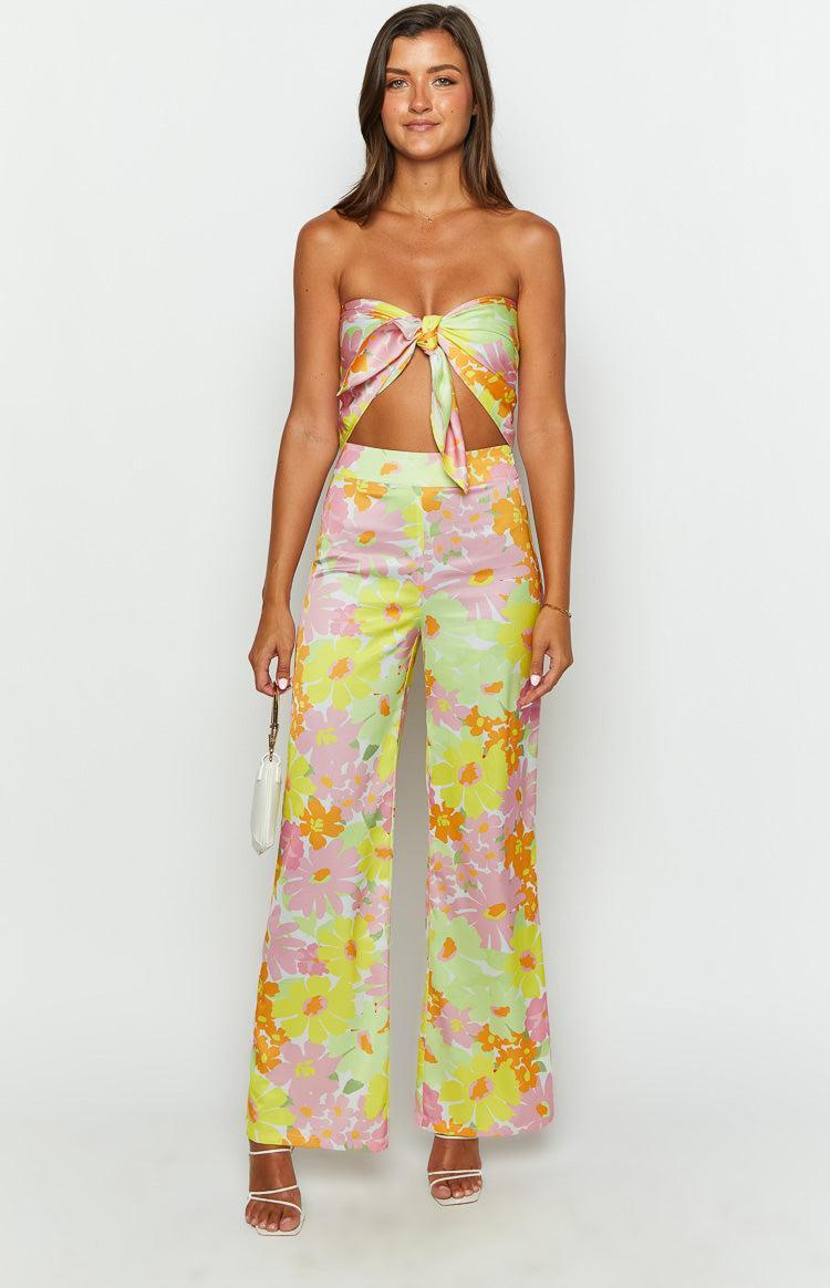 Mykonos Yellow Floral Pants Product Image