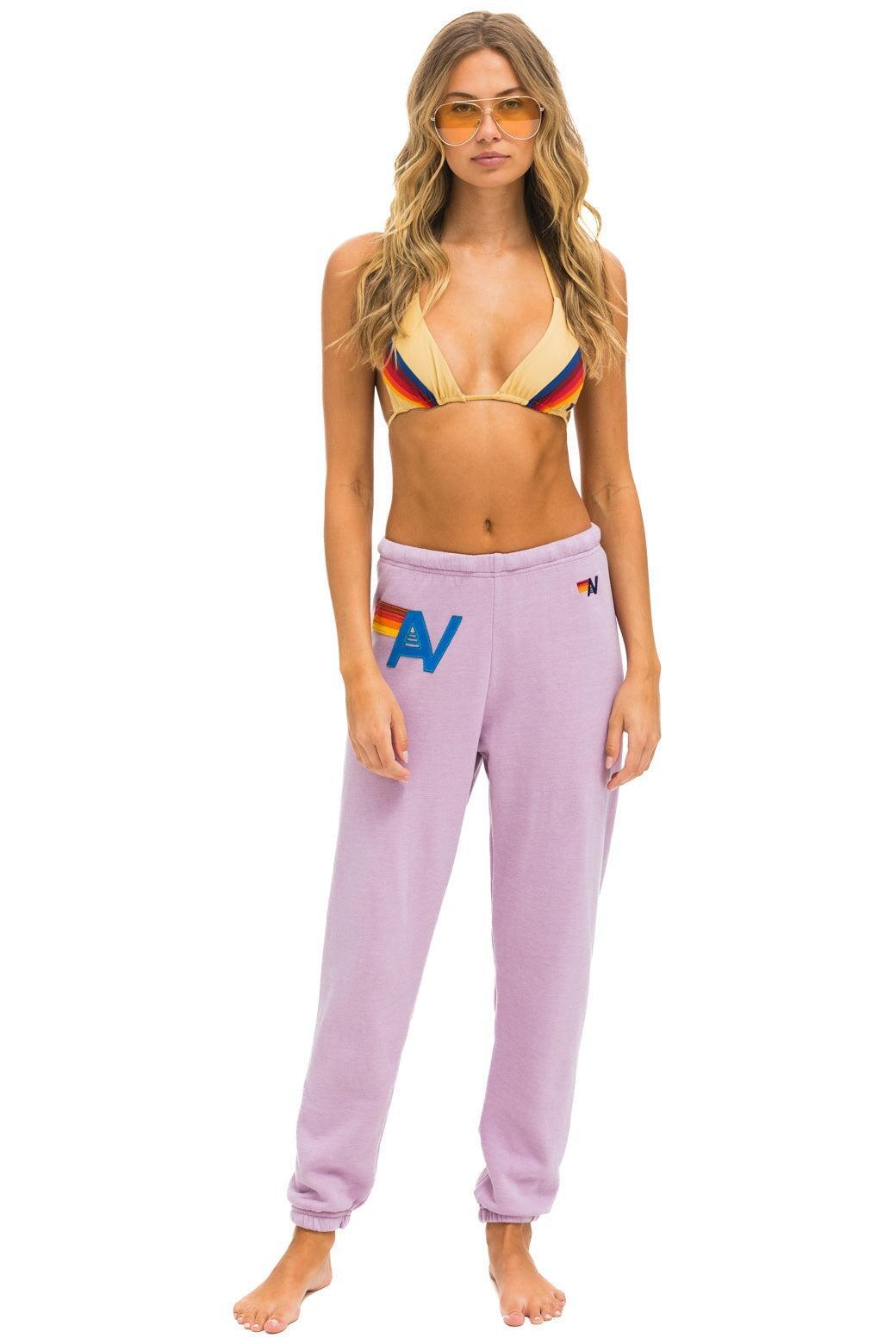 LOGO STITCH SWEATPANTS - MAUVE Female Product Image