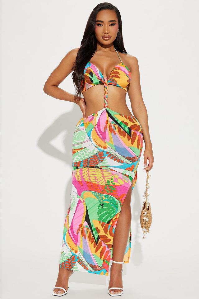 Jamaican Me Crazy Maxi Dress - Multi Color Product Image