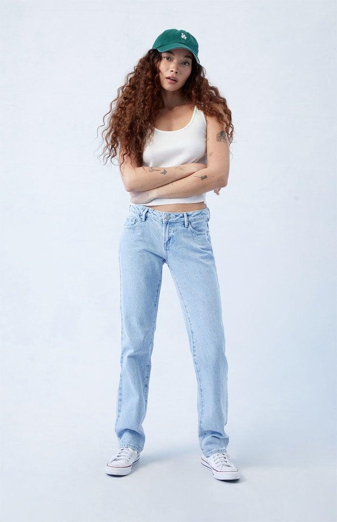 PacSun Womens Eco Light Low Rise Straight Leg Jeans Product Image