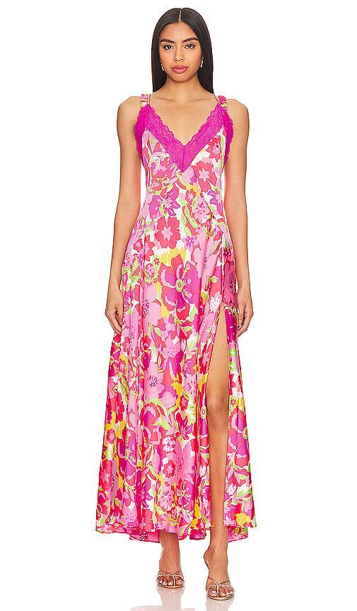 All A Bloom Maxi Dress In Neon Pop Combo Product Image