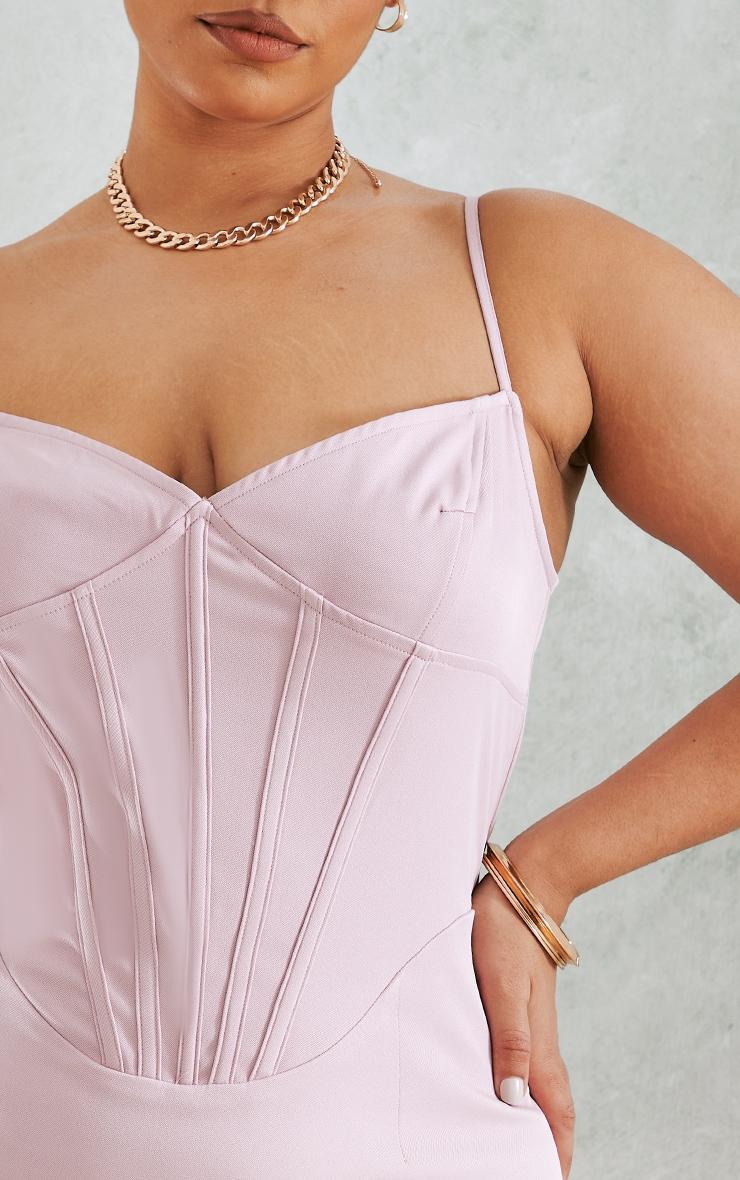 Plus Dusty Pink Strap Detail Bodycon Dress Product Image