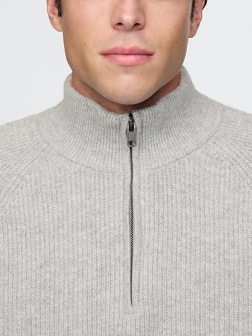 CashSoft Textured Quarter-Zip Pullover Product Image