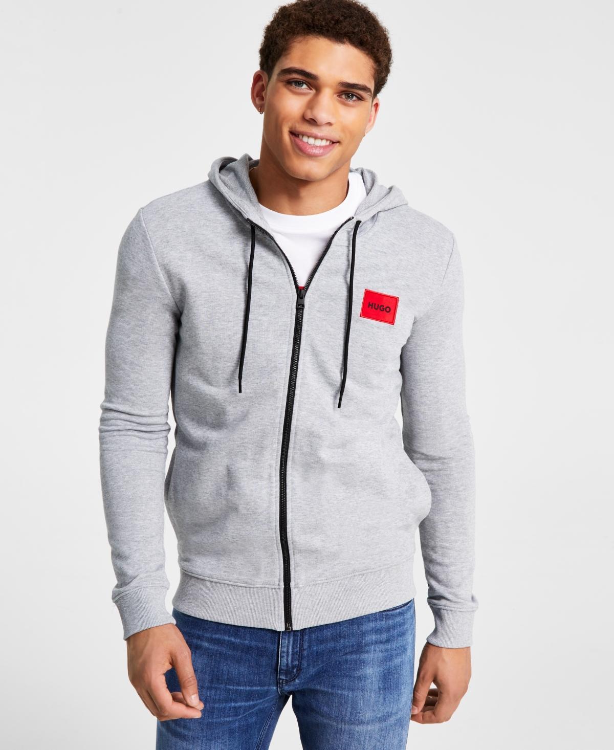 Mens Zip-Through Sweatshirt In Terry Cotton With Logo Patch Product Image