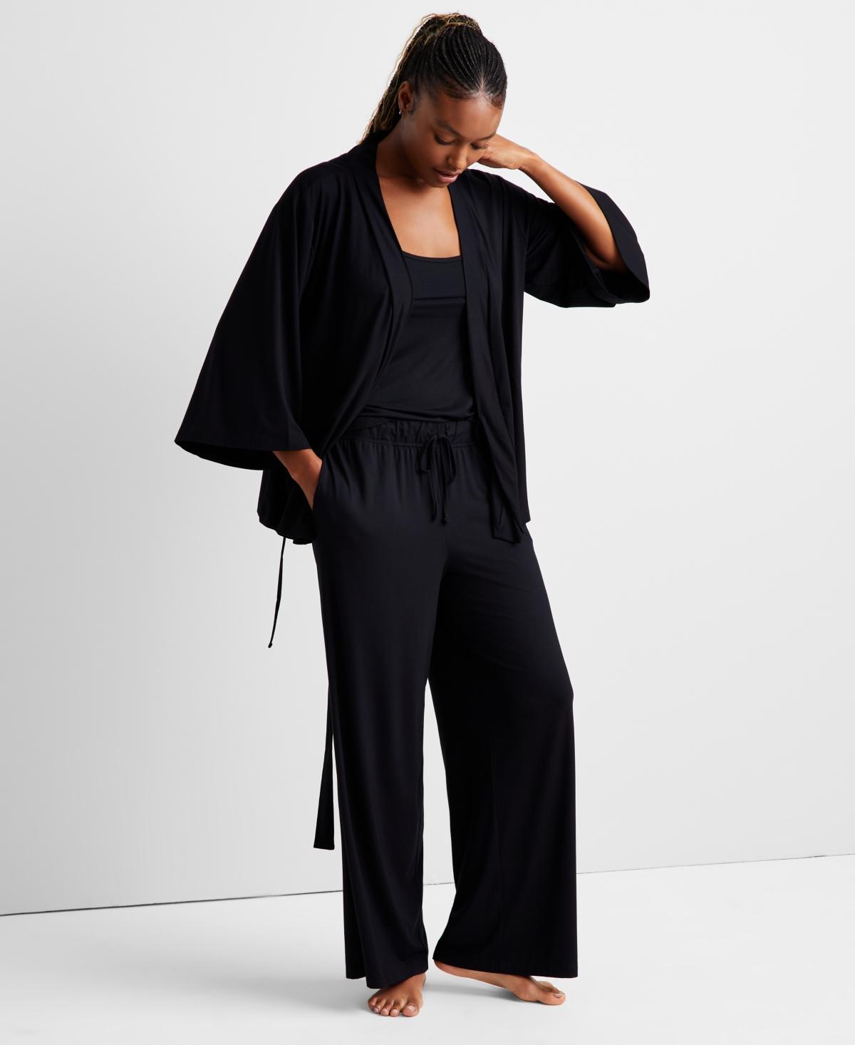 State of Day Womens 3-Piece. Fluid-Knit Pajama Set, Created for Macys Product Image