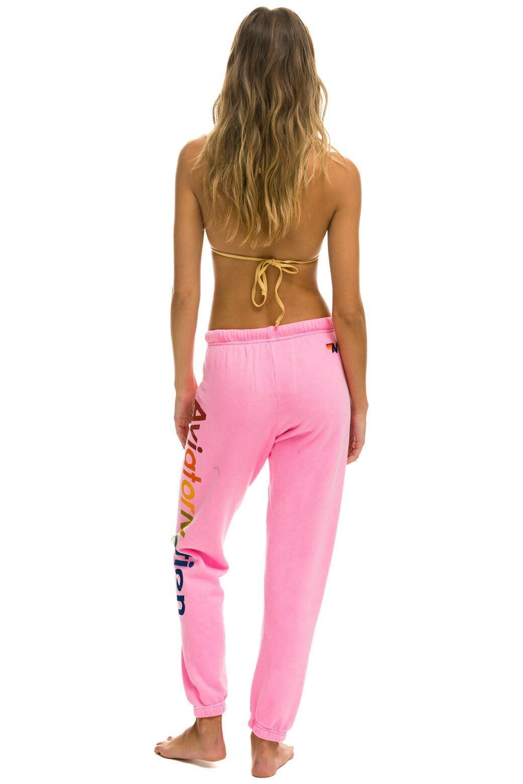 AVIATOR NATION MIAMI SWEATPANTS - NEON PINK Female Product Image