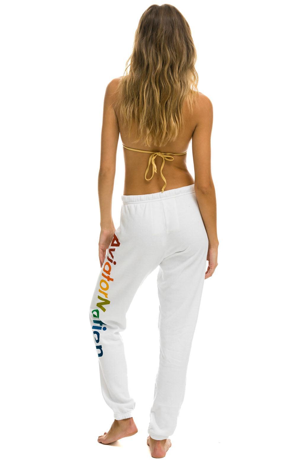 AVIATOR NATION ASPEN SWEATPANTS - WHITE Female Product Image