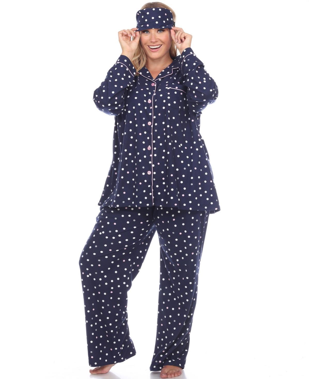 Womens Plus Size Pajama Set, 3 Piece Product Image