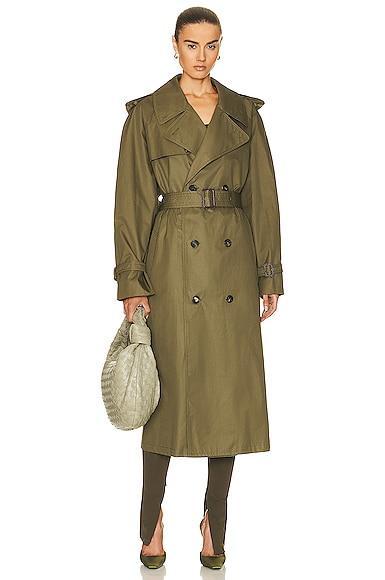 WARDROBE.NYC Trench Coat in Green Product Image