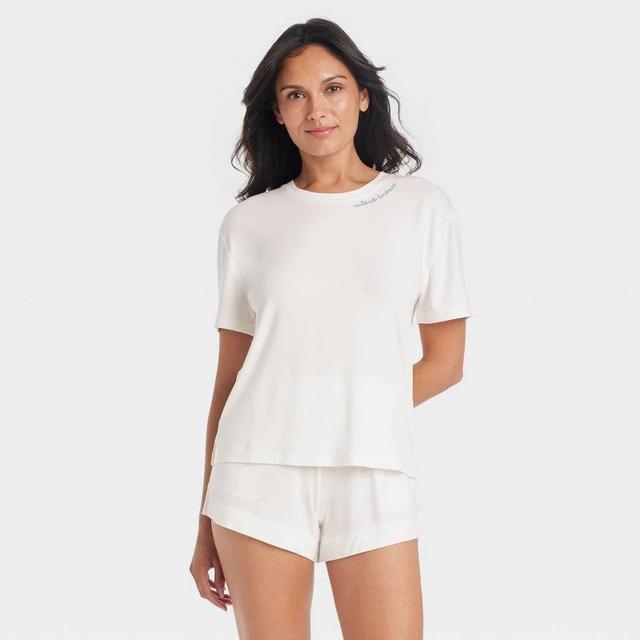 Womens Cloud Knit Pajama T-Shirt - Auden White Product Image