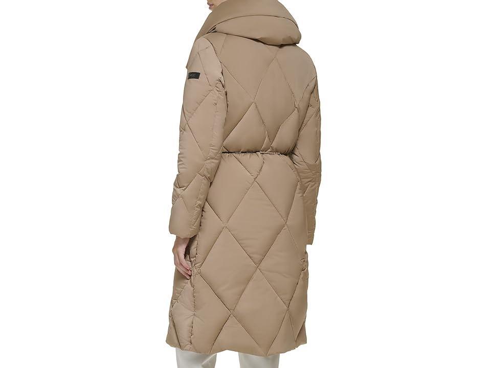 DKNY Pillow Collar Diamond Quilt Puffer Women's Jacket Product Image