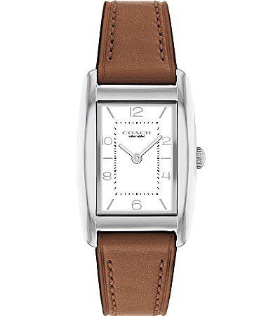 COACH Womens Reese Quartz Analog Brown Leather Strap Watch Product Image