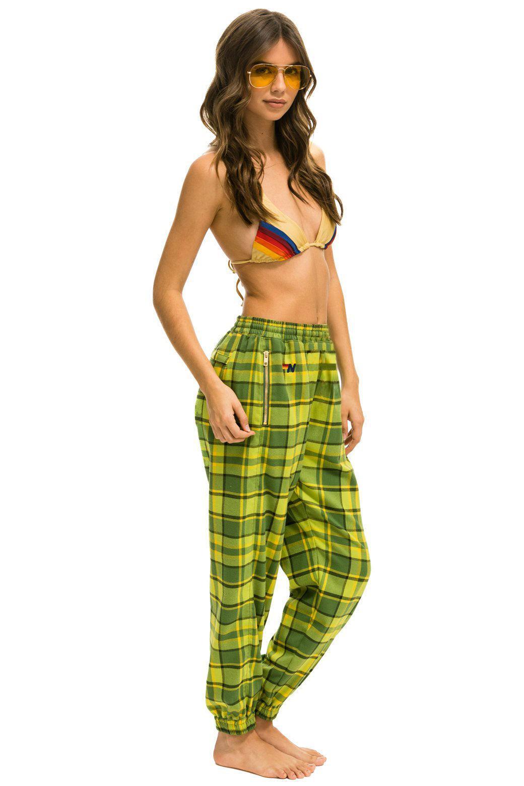 PLAID LODGE PANT - AVOCADO PLAID Female Product Image