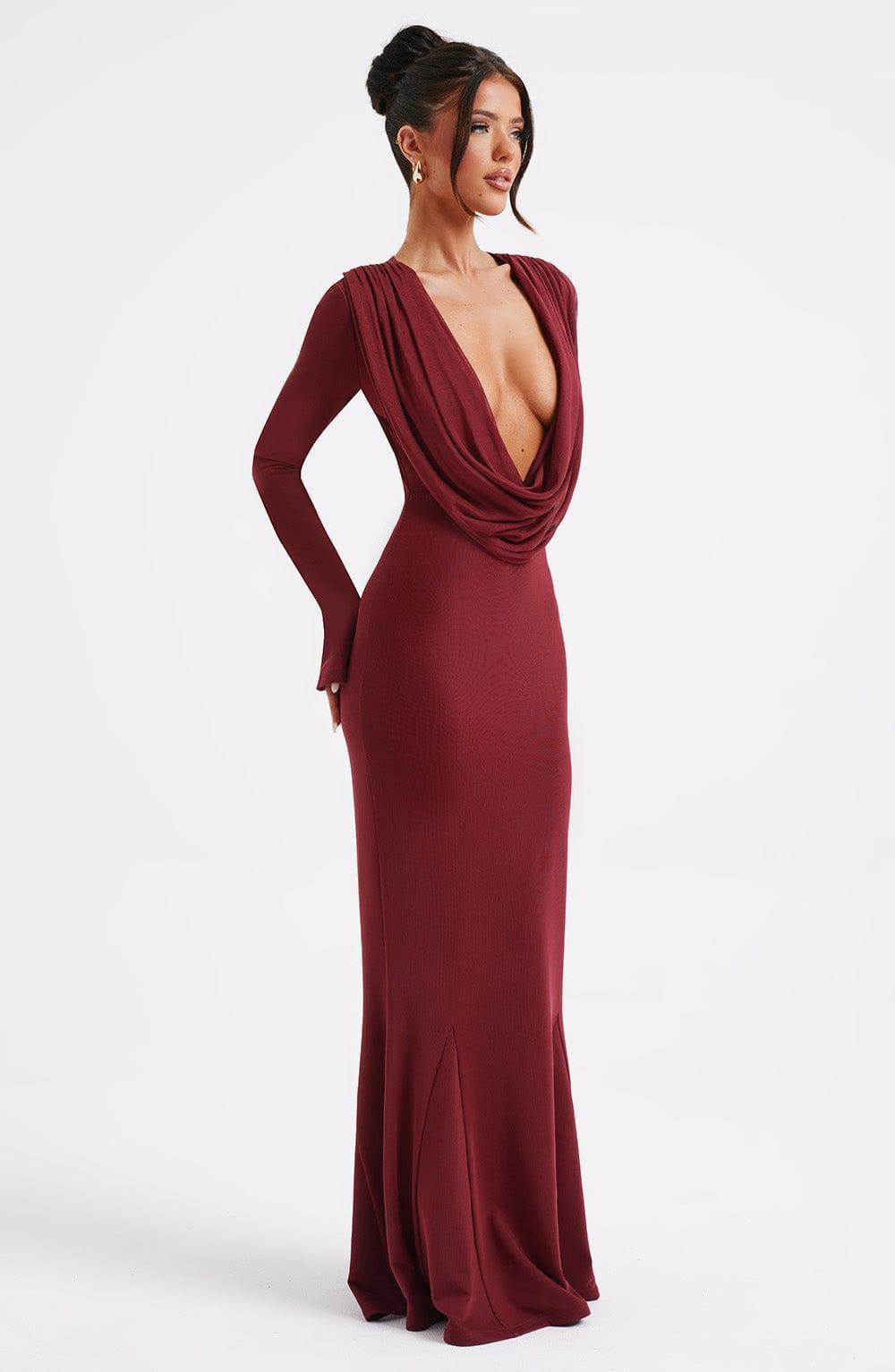 Martina Maxi Dress - Burgundy Product Image