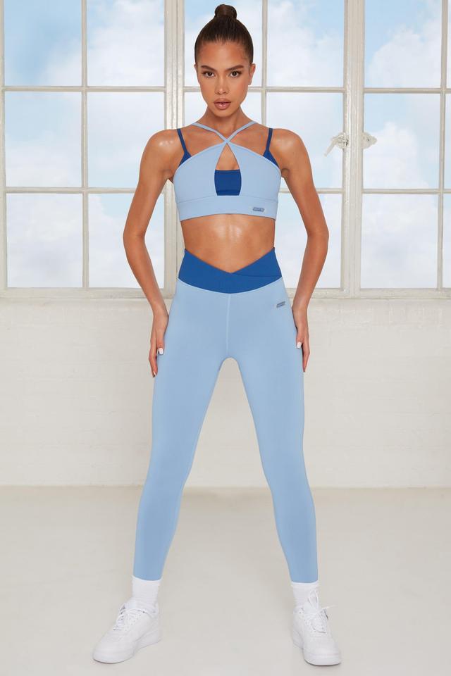 Revive Wrap V Waist Leggings in Blue Product Image