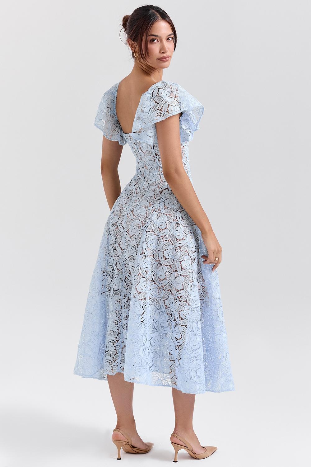 Austen Bluebell Floral Lace Midi Dress Product Image