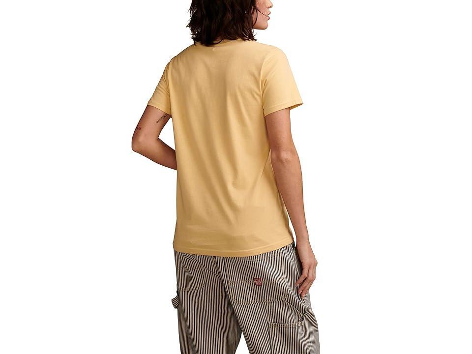 Lucky Brand Aries Classic Crew (New Wheat) Women's Clothing Product Image