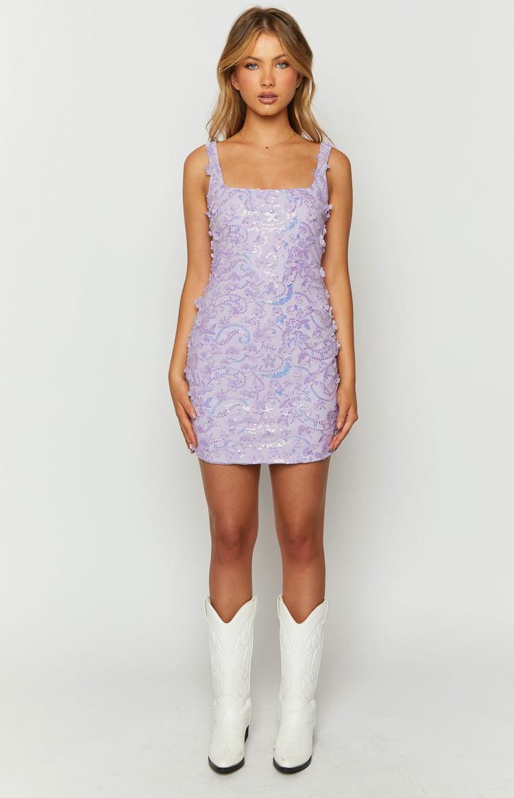 Pixie Purple Mini Dress Product Image