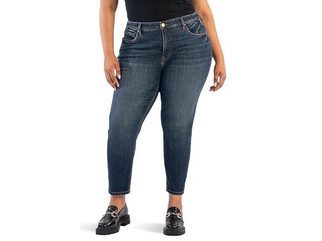 KUT from the Kloth Plus Naomi High Rise Fab Ab Crop Straight Leg (Replaced) Women's Jeans Product Image