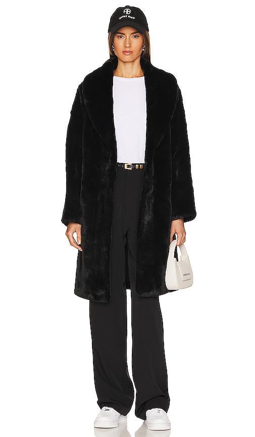 Womens Bree Belted Faux Fur Wrap Coat Product Image