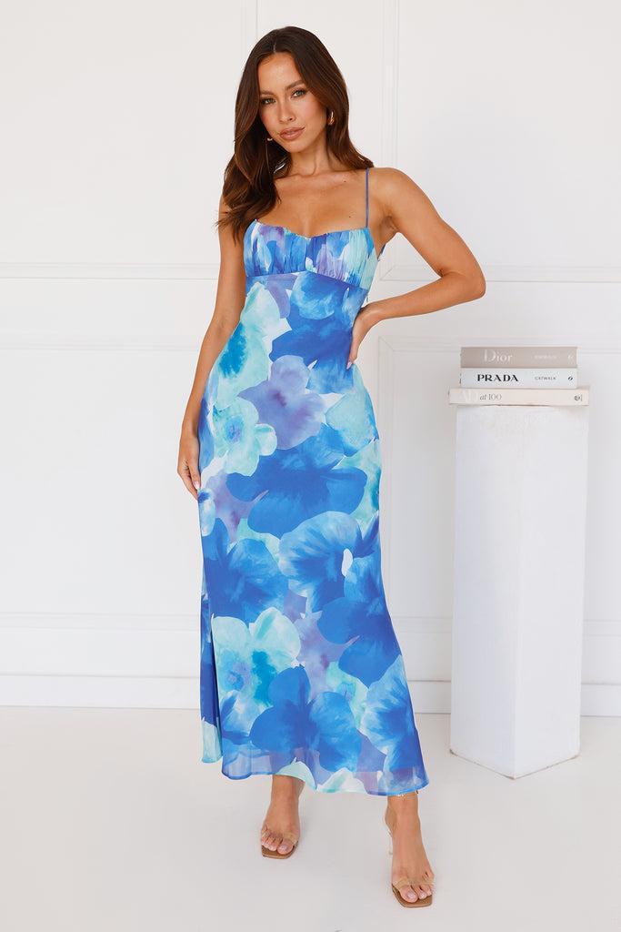 Guide To Style Maxi Dress Blue Product Image