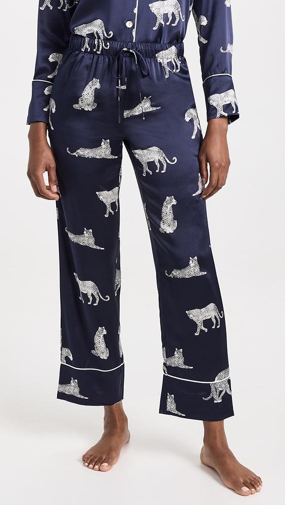 Petite Plume Silk Panther de Nuit PJ Set | Shopbop Product Image