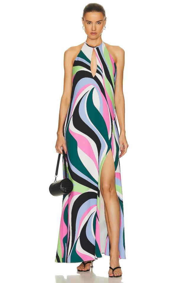 PatBO Delos Keyhole Maxi Dress in Green Product Image