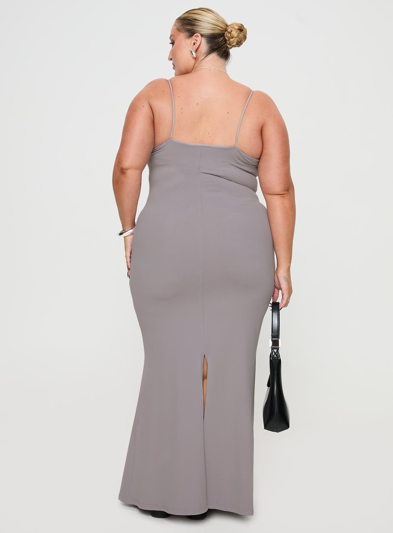 Arabellia Maxi Dress Grey Curve Product Image