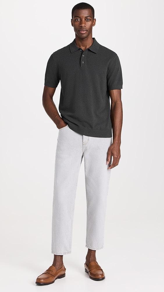 Club Monaco Short Sleeve Boucle Polo | Shopbop Product Image