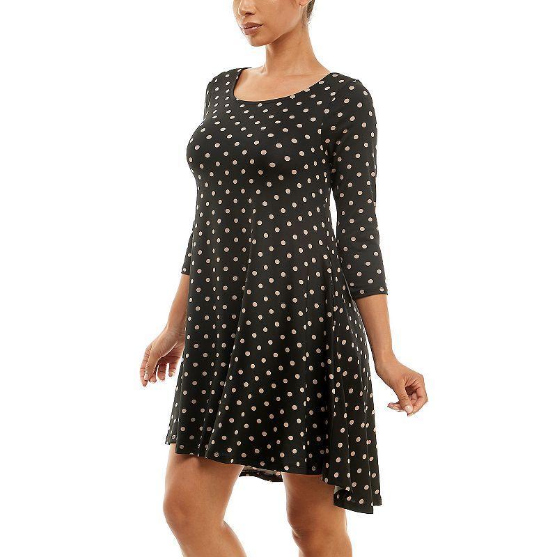 Womens Nina Leonard High-Low Trapeze Dress Product Image