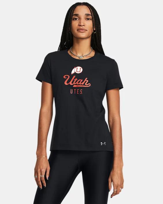 Womens UA Performance Cotton Collegiate Short Sleeve Product Image