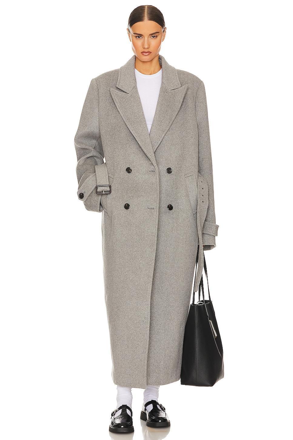 Bold Shoulder Long Coat Product Image