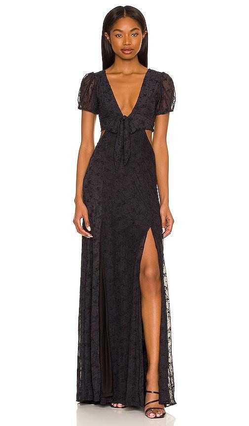 Maaji Madison Long Mesh Dress in Black. - size S (also in L) Product Image