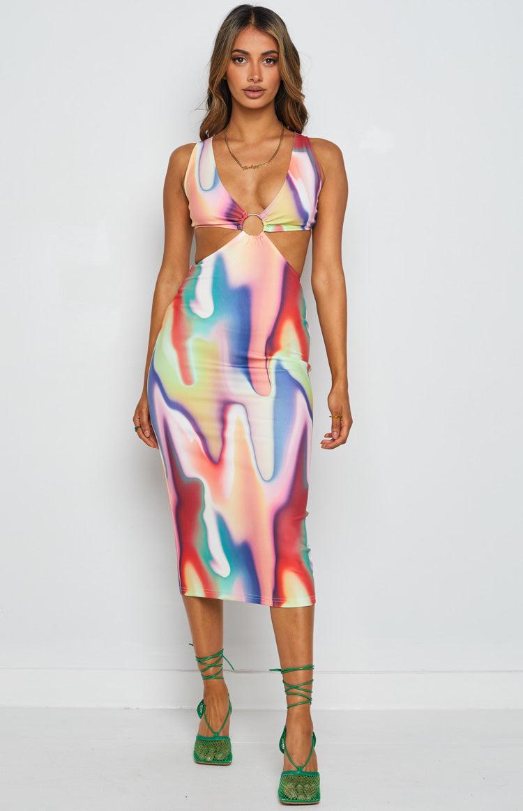 Sylvia Multi Midi Dress Product Image