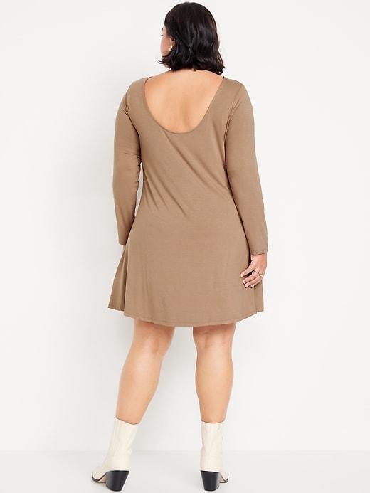 Long-Sleeve Mini Swing Dress Product Image