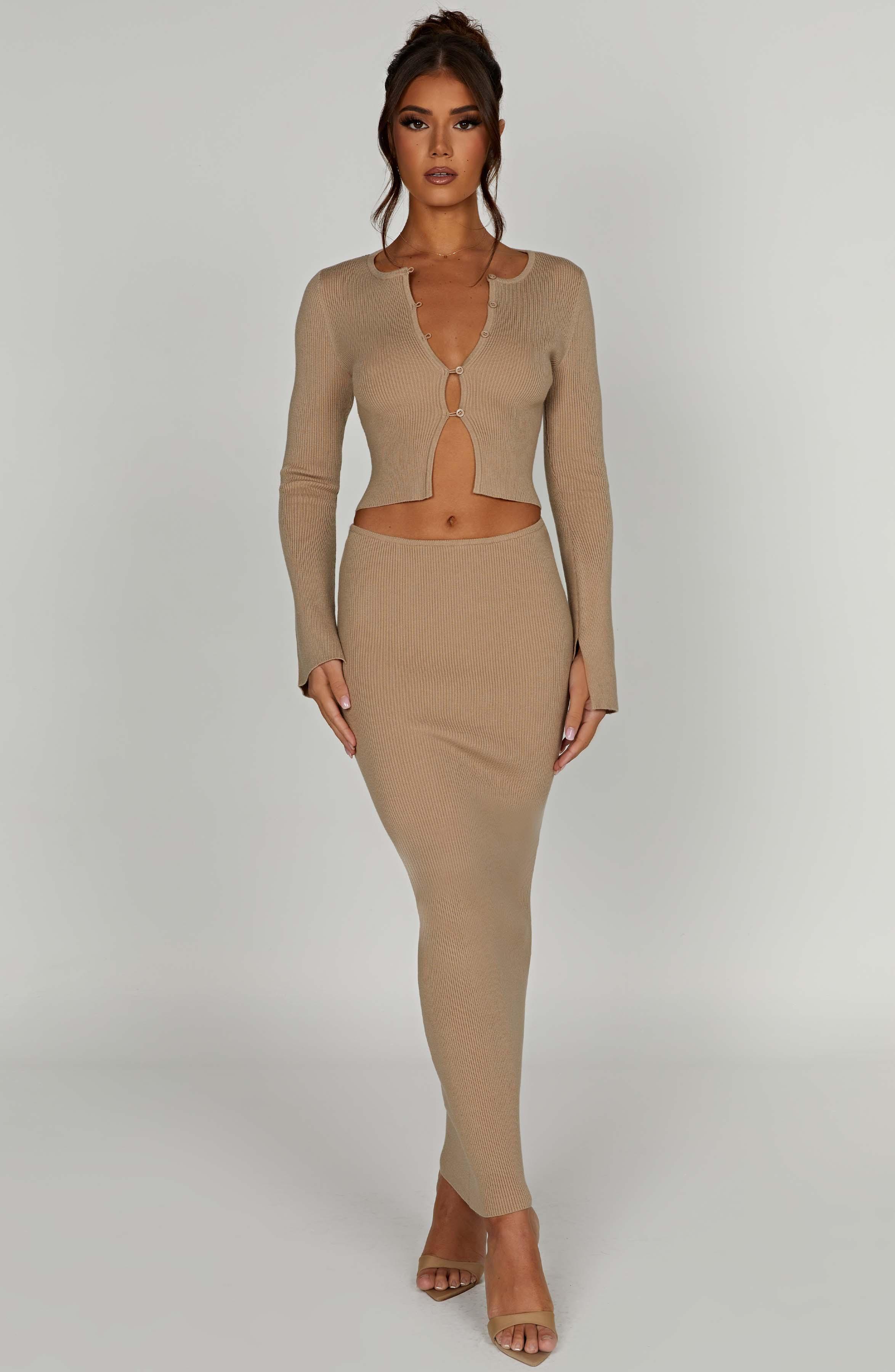 Elia Maxi Skirt - Beige Product Image