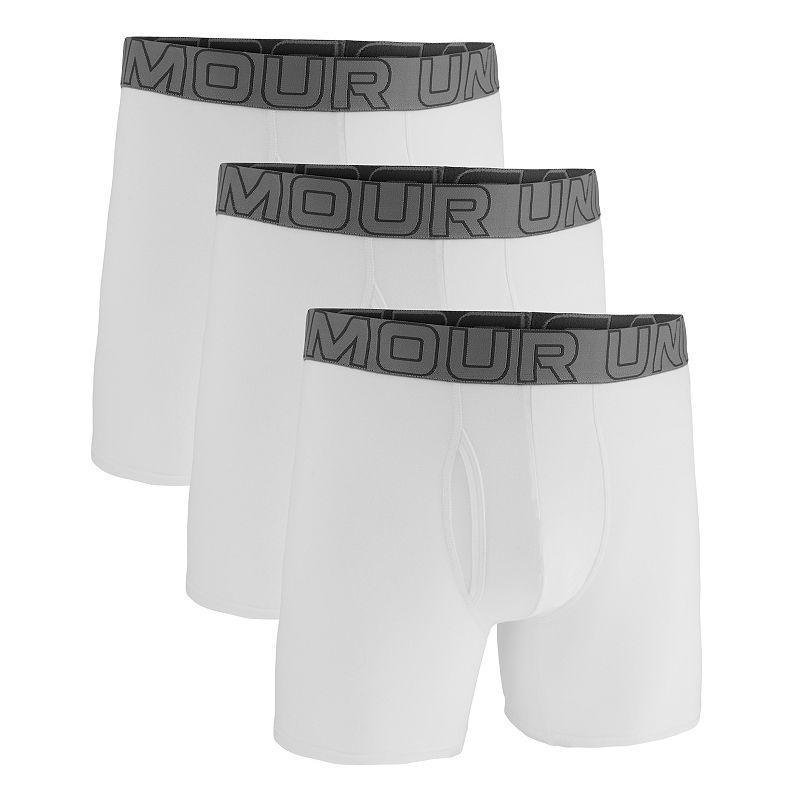 Mens Under Armour 3-pack Performance Cotton Stretch 6-in. Boxer Briefs Product Image