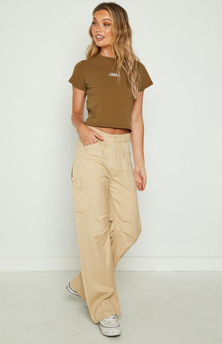 Lioness Miami Vice Wheat Linen Pant Product Image