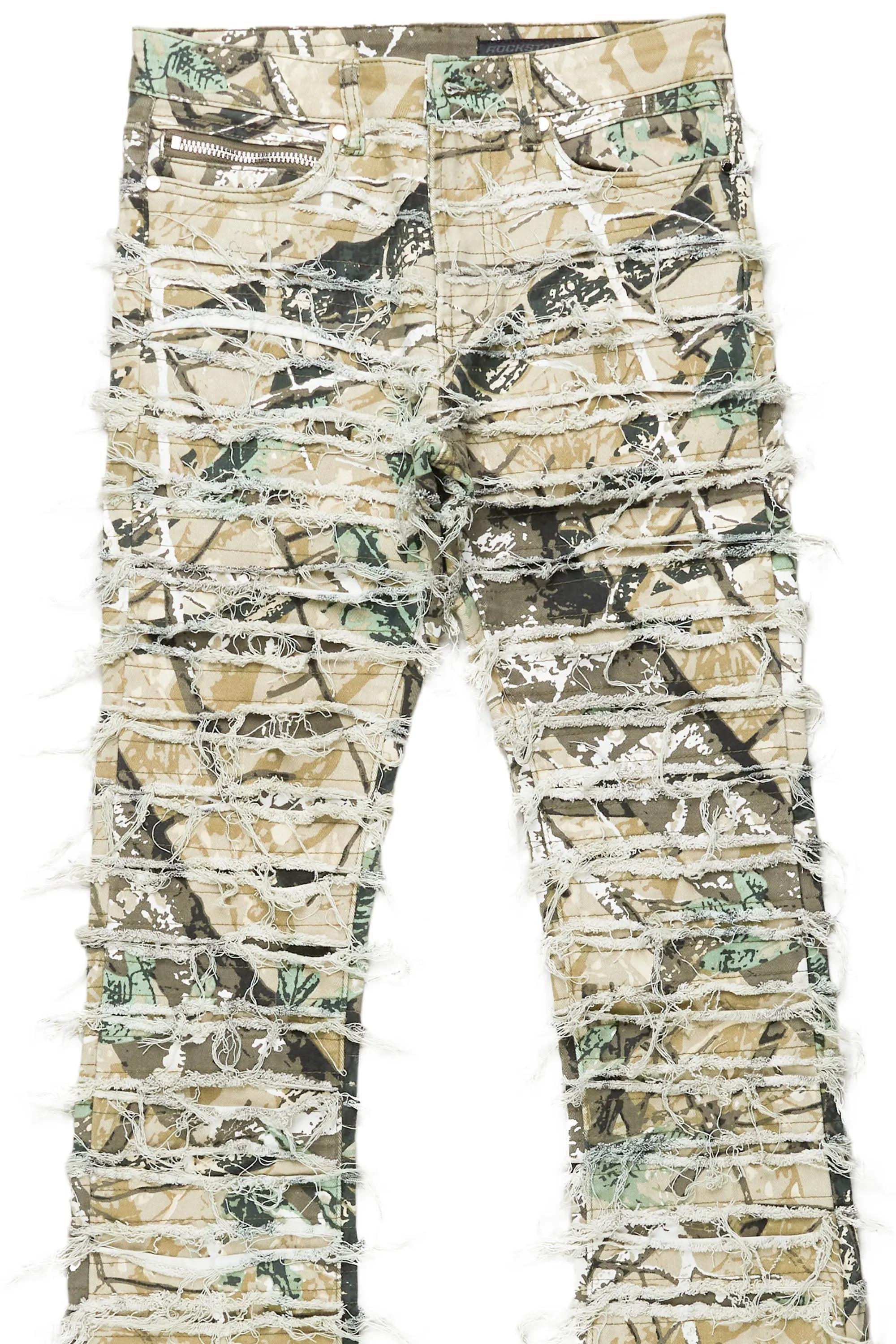 Cassius Tree Camo Stacked Flare Jean Male Product Image