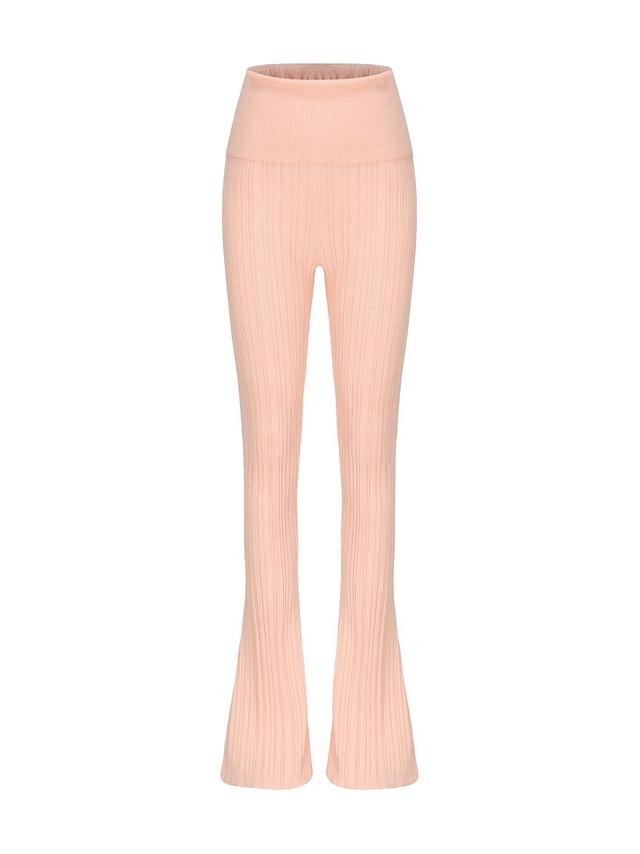 Janelle Knit Pants (Peach) Product Image