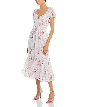 Womens Angie Cotton Floral Midi-Dress Product Image