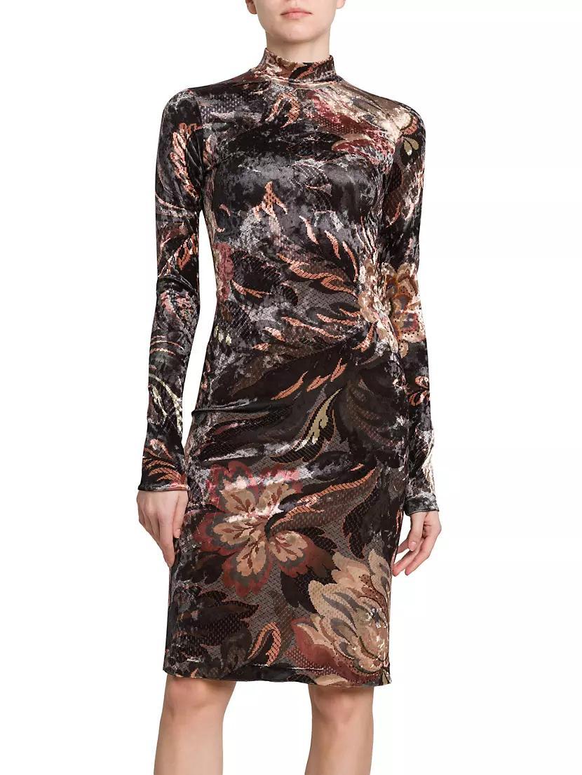 Floral Mock Turtleneck Dress Product Image