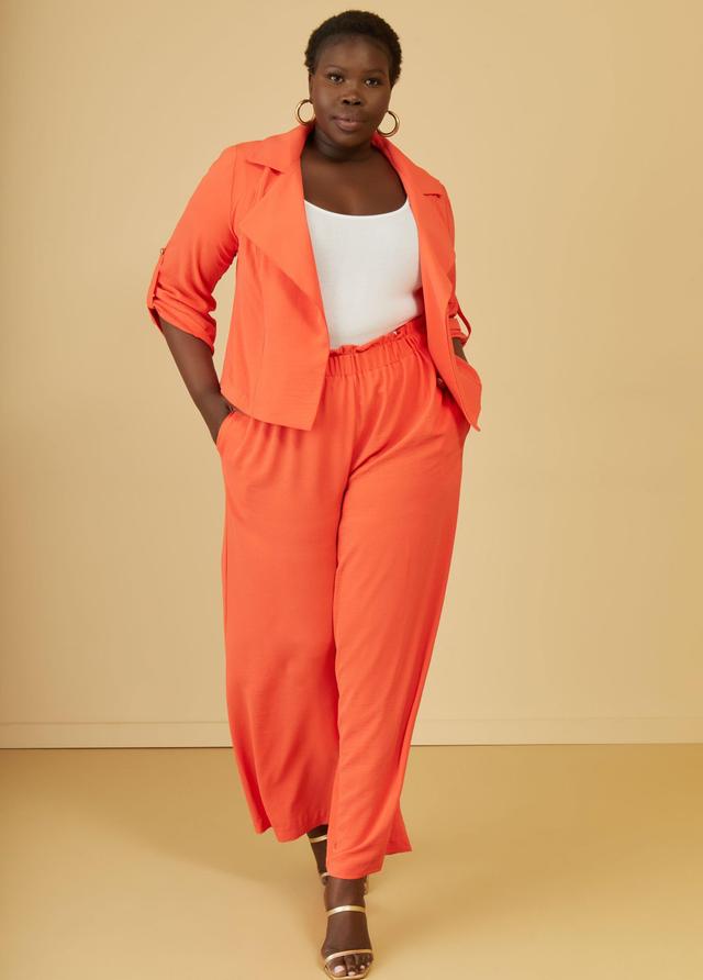 Plus Size Gathered Straight Leg Pants Ashley Stewart Product Image