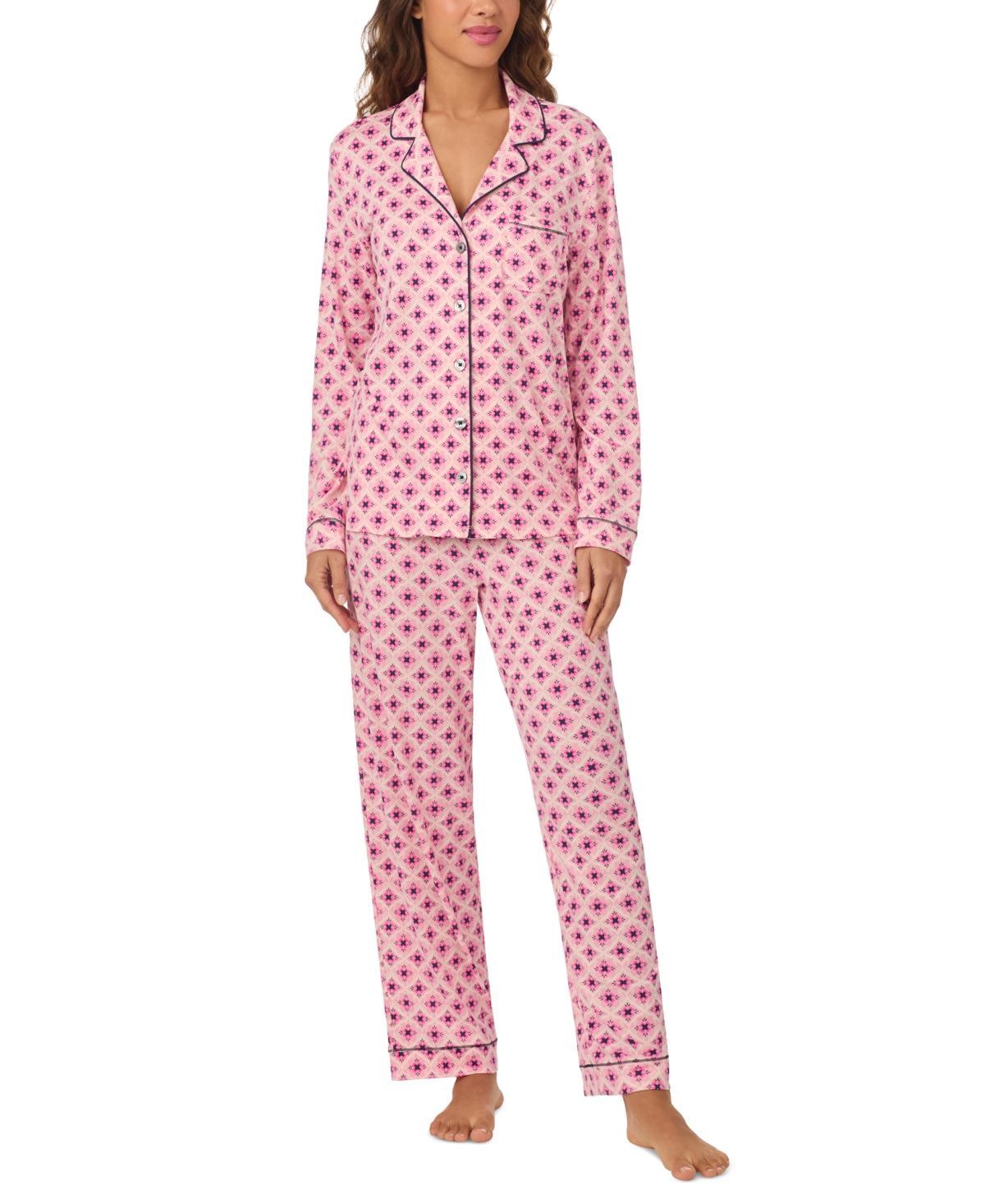 Cuddl Duds Womens 2-Pc. Printed Long-Sleeve Pajamas Set Product Image