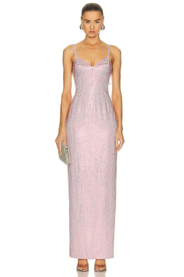 AREA Crystal Embellished Gown Rose. (also in ). Product Image