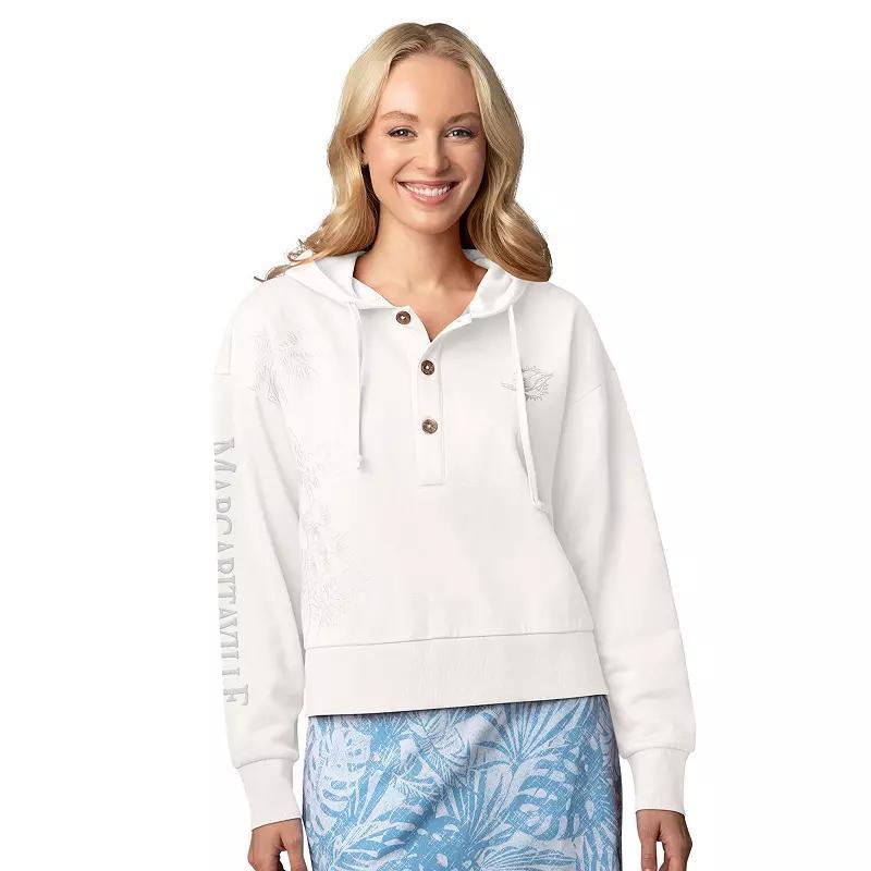 Womens Margaritaville Cream Miami Dolphins Island Dream Solid Pullover Hoodie Product Image